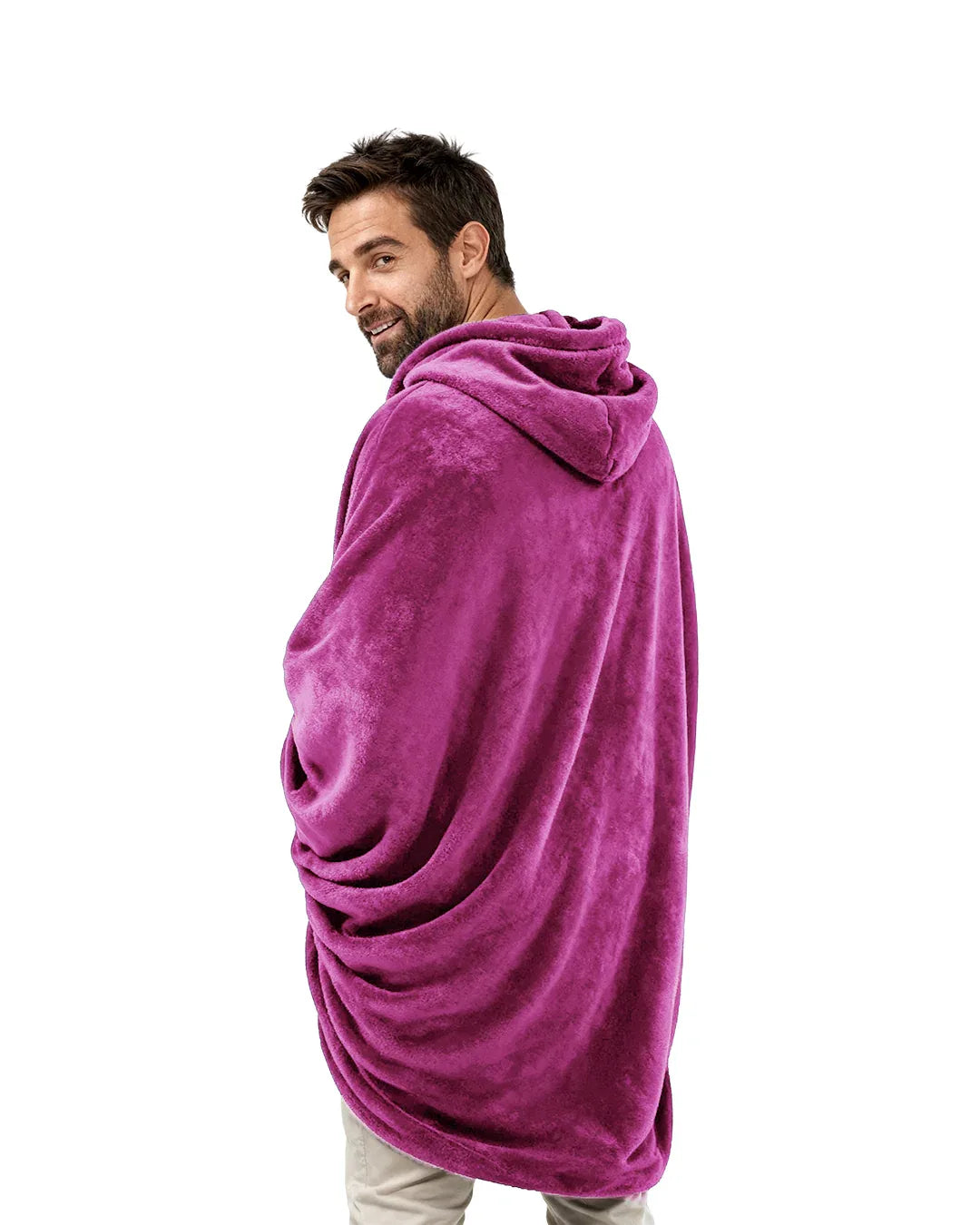 Dark Cashmire Hoodie Blanket - Fuzzy