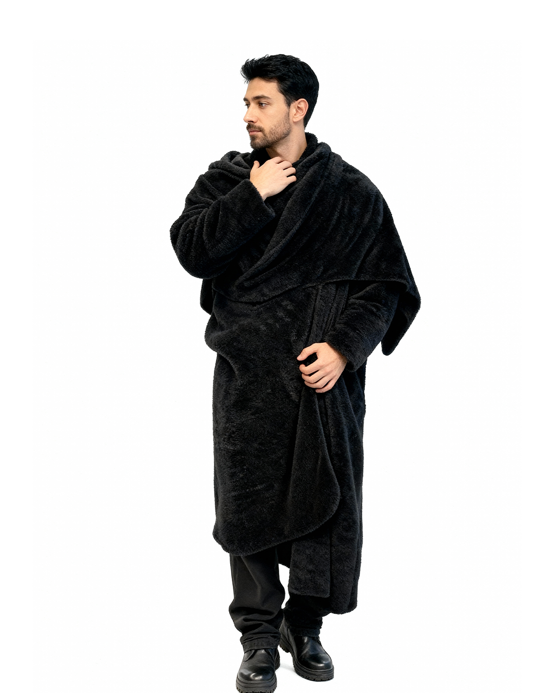 Blanket Hood Scarf Black