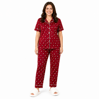 Red Women's Pajama Set