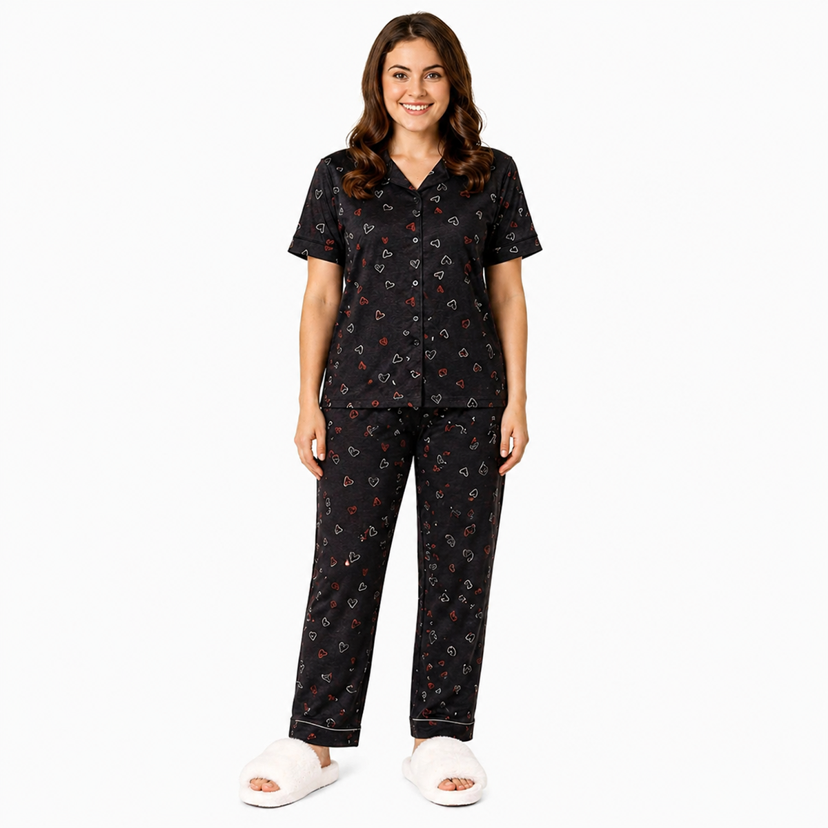 Love Print Women's Pajama Set
