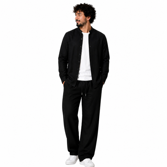 The Cairo Suit — Black Linen