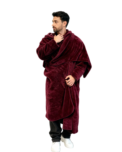 Blanket Hood Scarf  Burgundy